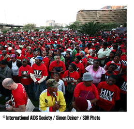 Foto: Manifestación de TAC, IAS 2009, Ciudad del Cabo (Suráfrica)